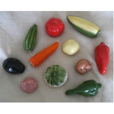 11 Vintage Ceramic Vegetables - Centerpiece Display or Hang for Kitchen Decor   273407709811
